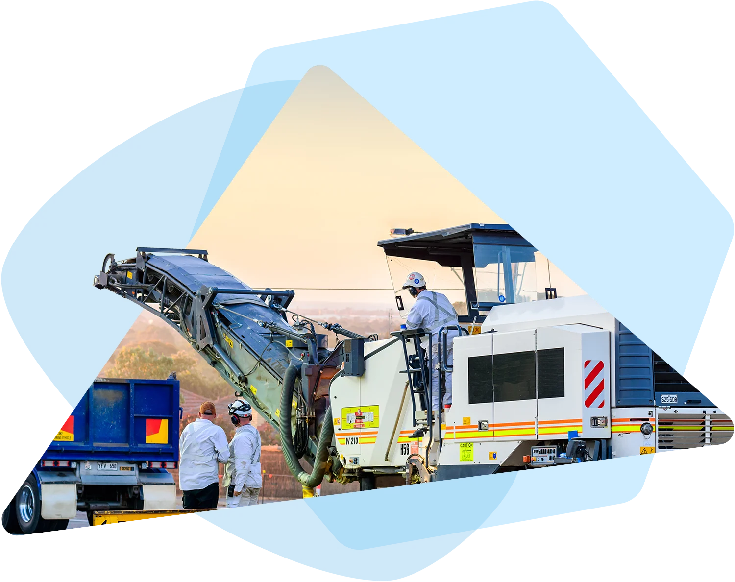 construction craft laborers working on a highway project
