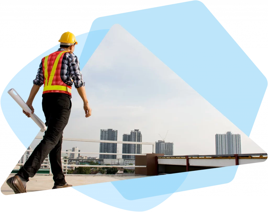 commercial contractor on a construction site