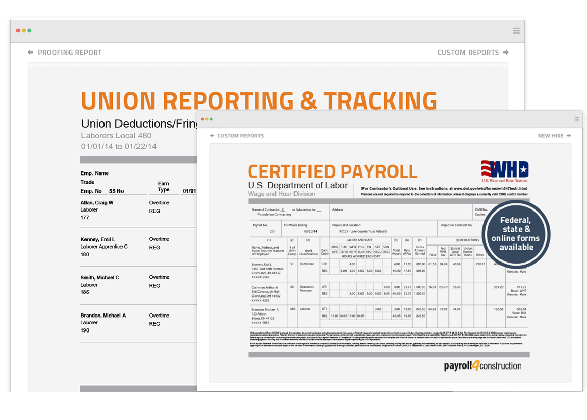 Construction Certified Payroll Reports
