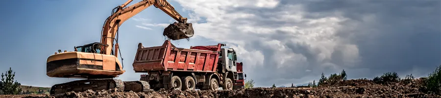 construction equipment on a construction site